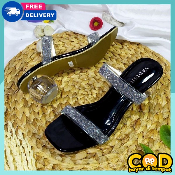Haihils Import Wanita Pesta Kondangan Kwalitas Premium Sandal Jinjit Ibu2 Modern Kekinian Hils Cewe 