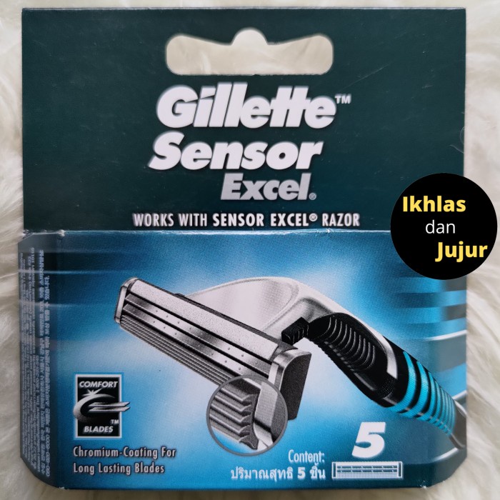 Gillette Sensor Excel Alat Pisau Cukur Razor Isi 5 Refill