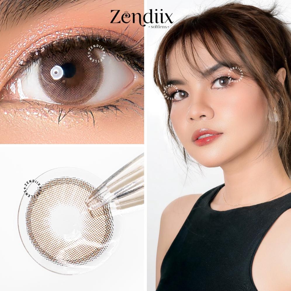 PROMO MURAH Softlens NEW MORE DUBAI Warna OCRE KAKAO 14.5mm Normal Minus 3alpoban