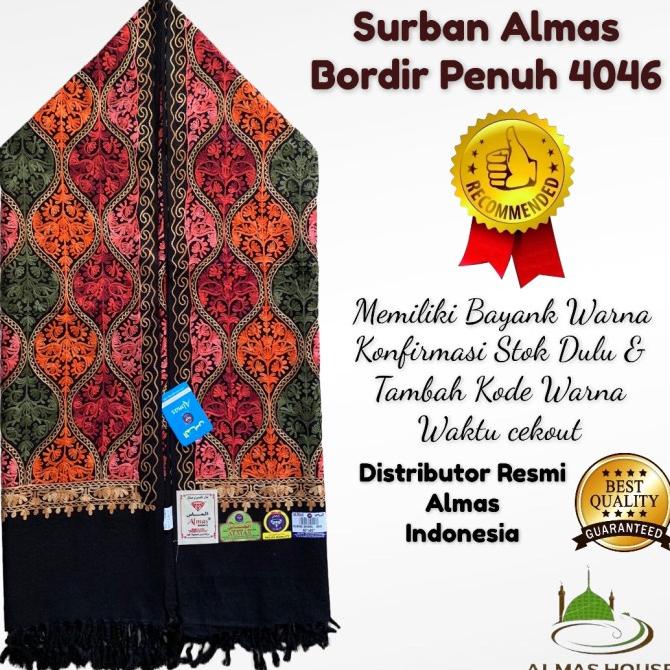 Sorban Premium Kashmiri Bordir Sulam | Shawl Almas 4046