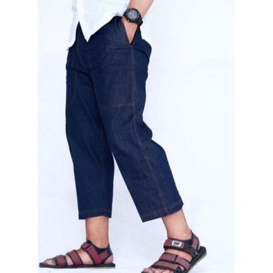 CELANA SIRWAL JEANS SLIMFIT MUSLIM PRIA DENIM CINGKRANG PENSIL BASIC