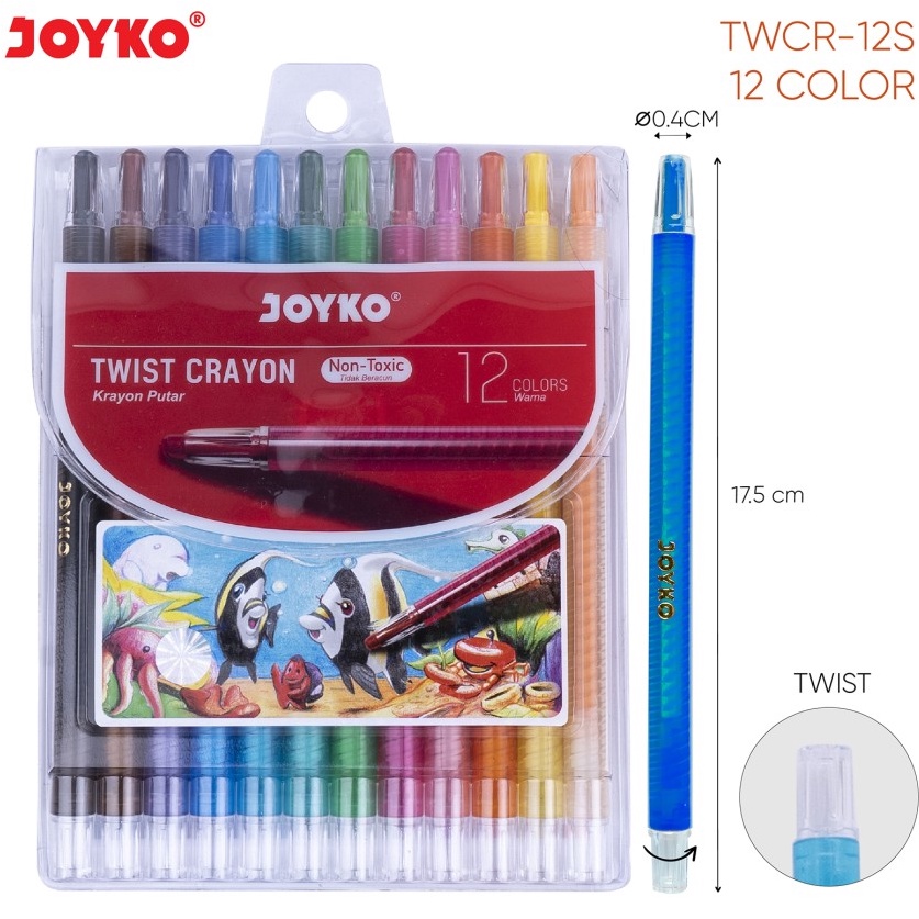 

Serba diskon Krayon Putar Twist Crayon Joyko TWCR - TWCR-12S-12Wrna