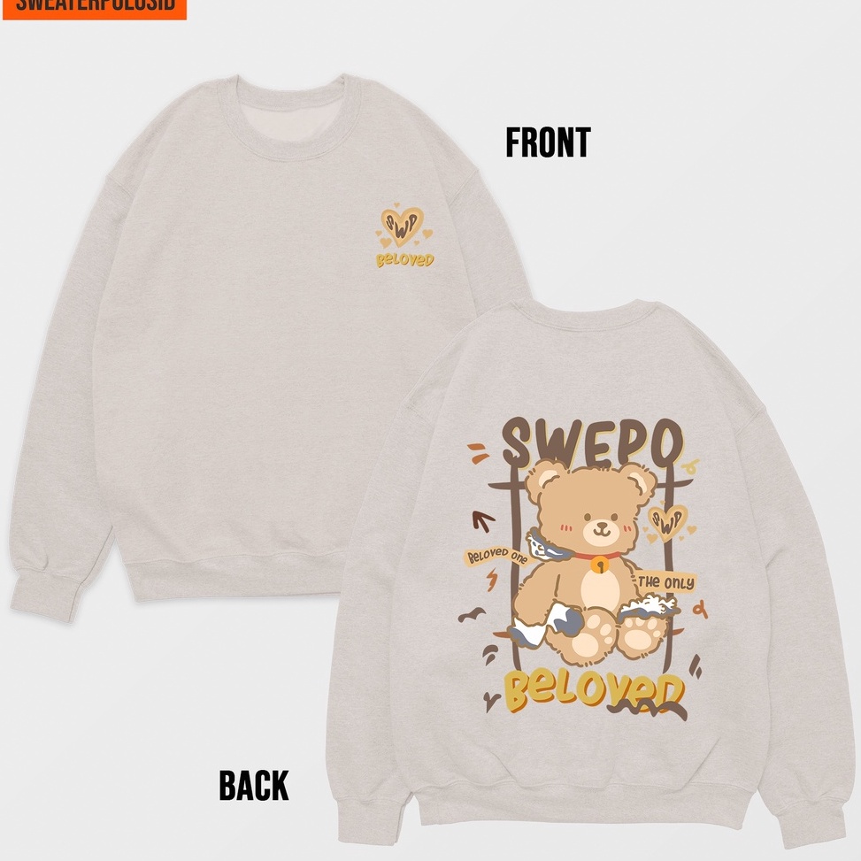 New Stock.. SWEPO Basic Sweater Beloved Swepo (SABLON) M-XXL (Pria & Wanita)