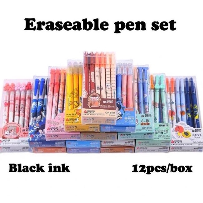 

KBJH9433 (12pc) pen gel bisa dihapus / pulpen erasable / bolpen hapus lucu fancy ODEMEI