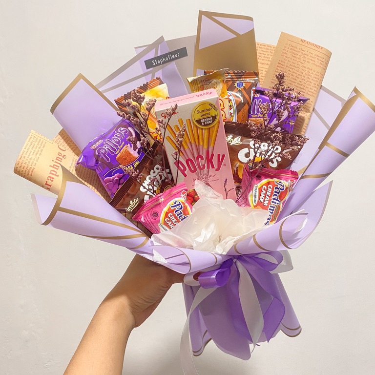 

LVGG0926 Buket Snack [free packing] bouquet bucket medium murah wisuda/birthday/graduation