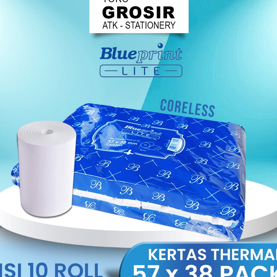 

FRFH3482 57X38 (1 PACK) KERTAS KASIR STRUK KERTAS THERMAL TERMAL EDC BRI PPOB BP LITE 57MM CORELESS ≈ 58x40
