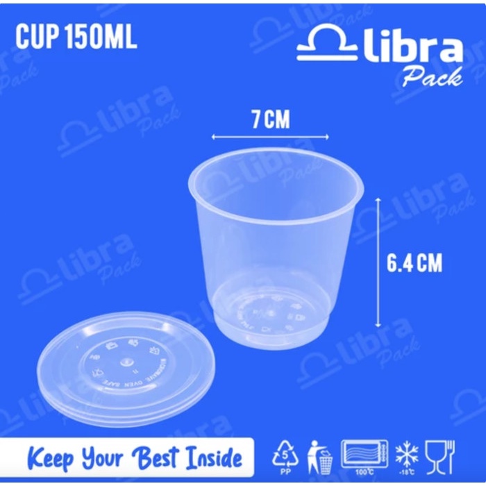 Cup puding 150 ml murah 1000 pcs