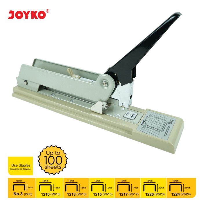 

Terlaris Heavy Duty Stapler / Stepler Heavy Duty Joyko Hd-12L/24