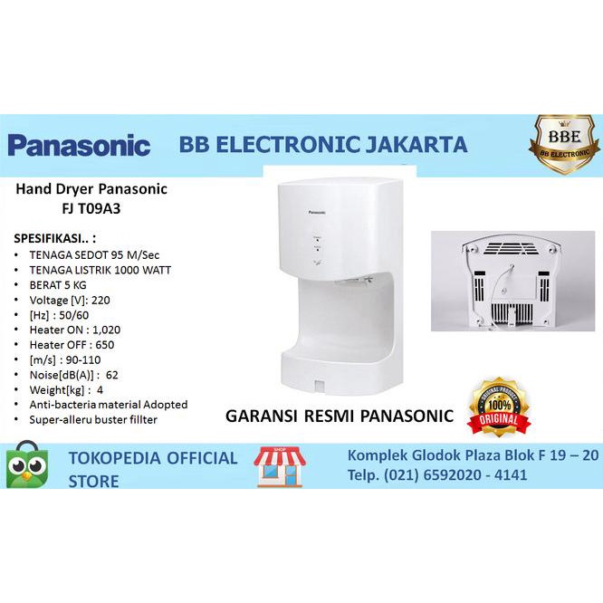Panasonic Hand Dryer Fj T09A3