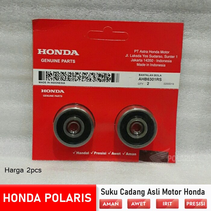 Laher Bearing Ball Bantalan Bola 6301 CB150R CBR 150R Verza AHB6301RS ORIGINAL