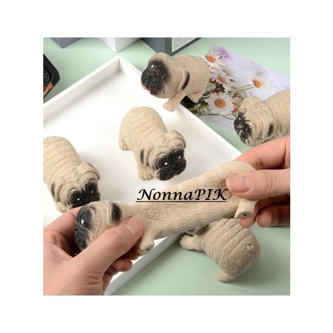 <<<<<] Mainan Anak Animal Squishy Dekompresi Dog Anjing Hewan Lucu Tiktok PUG