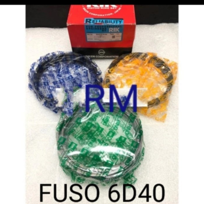 RING PISTON SEHER SET MITSUBISHI FUSO 6D40 MERK RIK ASLI JAPAN