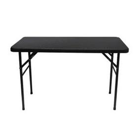 ] Krisbow Meja Lipat Rotan 122 Cm - Hitam | Meja Portable