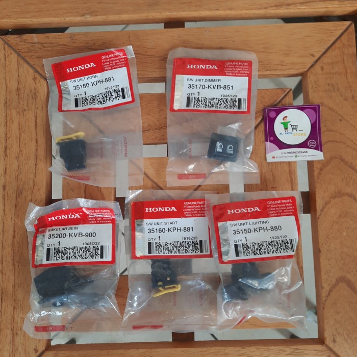 Saklar Lampu Sein Klakson Stater Fullset Beat Karbu Original Ahm Terb