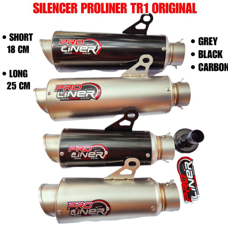 HARGA SPESIAL Tabung Knalpot Slenser Selenser Silencer PROLINER PRO LINER TR1 R TR1R BLACK CARBON Sh