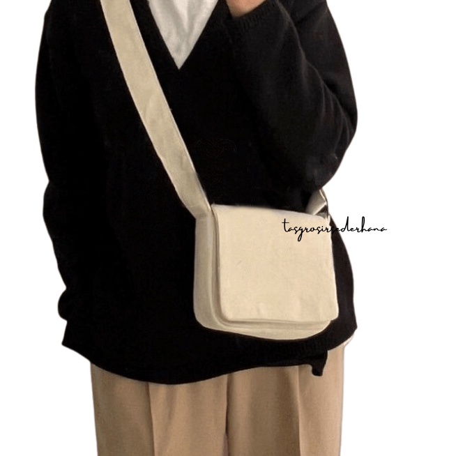 Laku kerazD8p3O TGS - HAKO BAG / Tas Selempang Kanvas / Mini Canvas Bag Murah / BISA COD