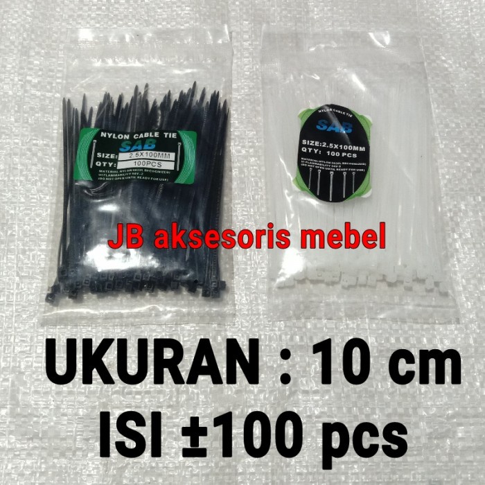 

KABEL TIS TIE TIES 10 cm PERBUNGKUS / TALI PENGIKAT KABEL 100 mm