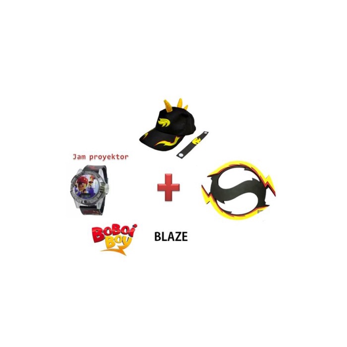 BAYAR DITEMPAT Paket Jam Tangan Gelang Topi Senjata Boboiboy Blaze /JAM TANGAN ANAK/JAM TANGAN