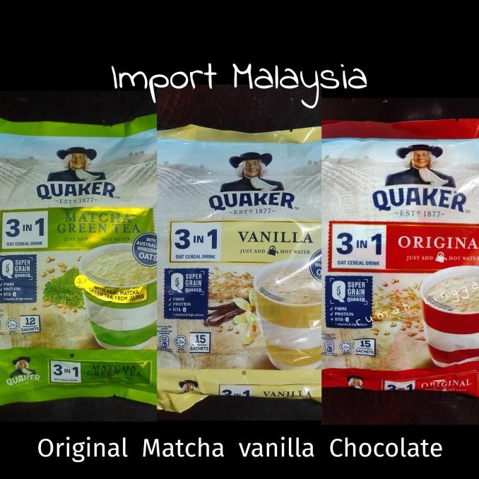 

Quaker 3in1 Oatmeal Quaker Instant Drink 3 in 1 Oat Cereal Sachet