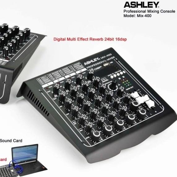Mixer Ashley 4 Channel Mix-400 baru Original