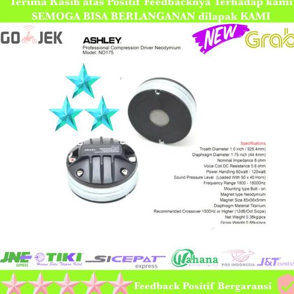 PART SPEAKER TWEETER ASHLEY ND175 ORIGINAL