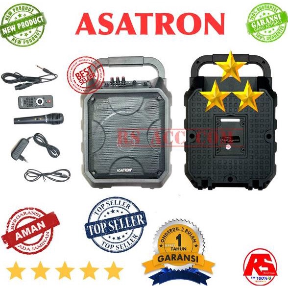 GARANSI! PORTABLE MEETING ASATRON 8 INCH ORIGINAL FREE 1 mic kabel