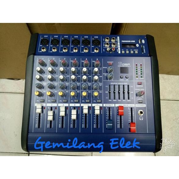 TERMURAH Power Mixer LINKMASTER PMX 602D USB Bluetooth 6 Channel