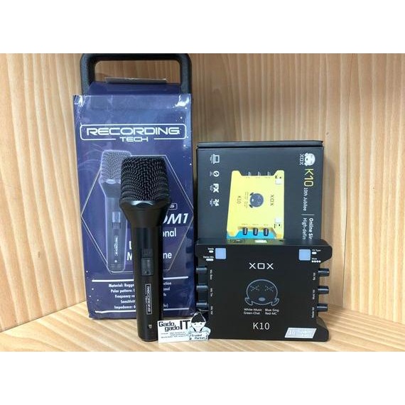 FREE ONGKIR PAKET Mini Studio Card/SOUND CARD EXTERNAL XOX KS-108 dan Mic/Microphone XOX M400 For Ho