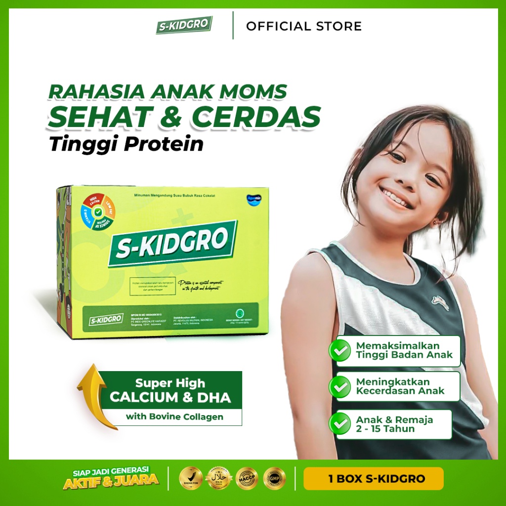 

S-KIDGRO Peninggi Badan Anak Terbaik - Rasa Coklat