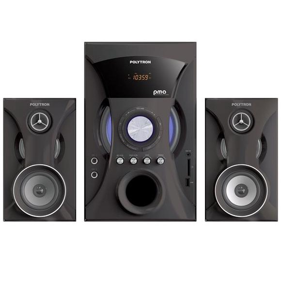 BEBAS ONGKIR Speaker Polytron Salon Aktif Bluetooth Radio USB Karaoke Warna Putih Original