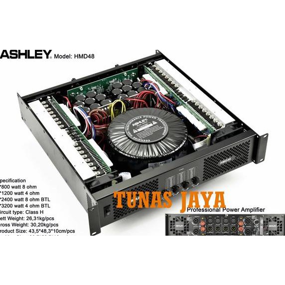 POWER ASHLEY HMD48 AMPLIFIER ASHLEY HMD 48 4 CHANNEL