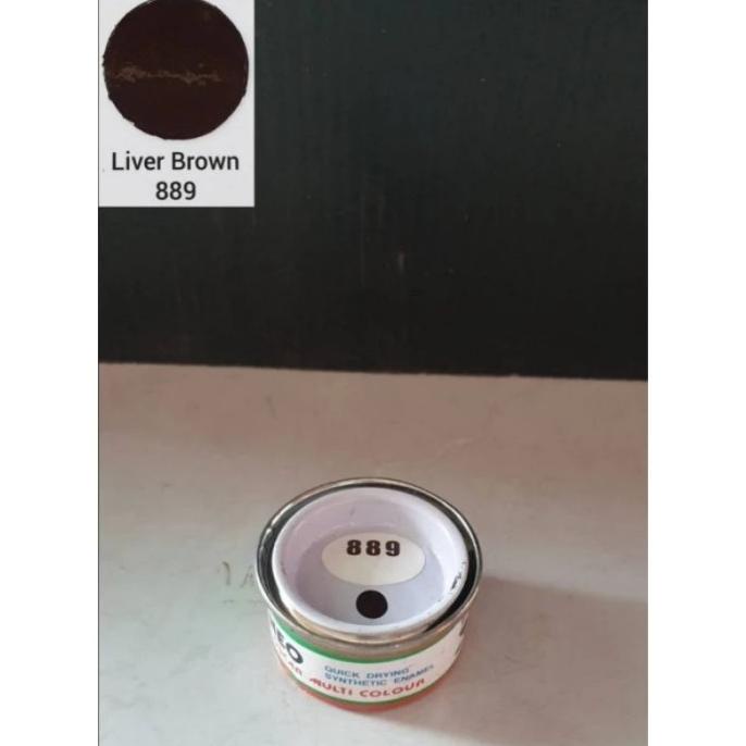 +%+%+%] Cat kayu dan besi alkycoat 25 gram warna liver brown/coklat tua