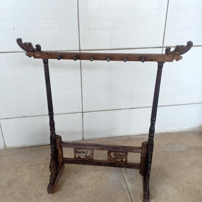 

rak gantung kuas kaligrafi kayu 12 hook