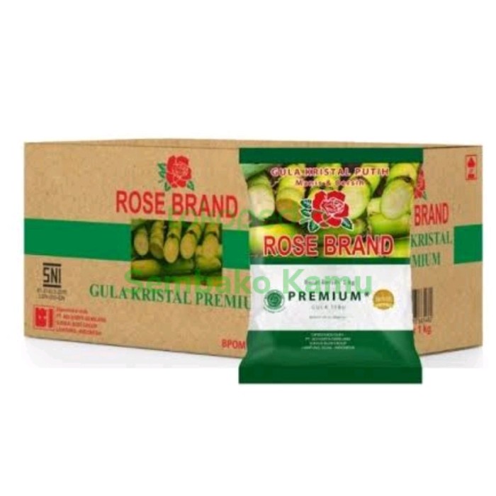 

Gula Pasir Rose Brand 1 kg Hijau Premium Dus - 20 pcs