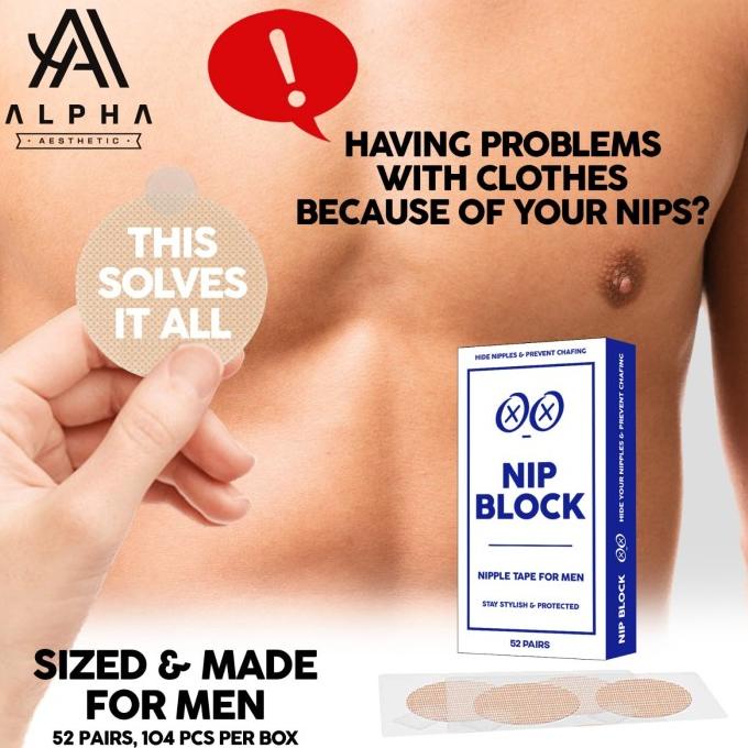 NIP BLOCK Men Hide Cover Care Tape Penutup Puting Mr Nipple