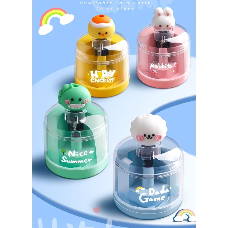 

[Logu] Peraut Rautan Pensil Elektrik Karakter Kartun Lucu, Electric Pencil Sharpener