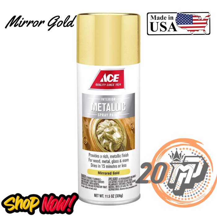 Promo Cat Semprot Warna Gold Or Silver Mirror Spray Paint Metalic Ace