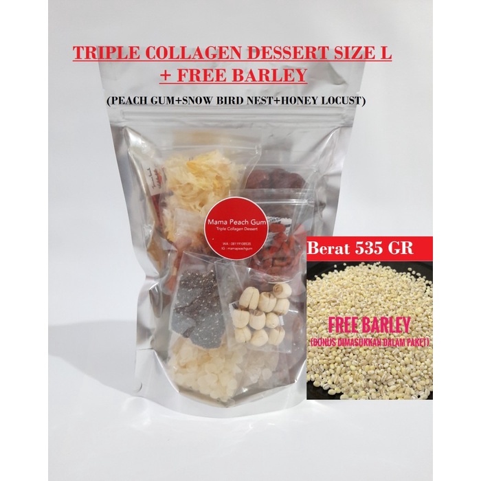 

TRIPLE COLLAGEN DESSERT SIZE L SUPER A+ 11-12 PORSI