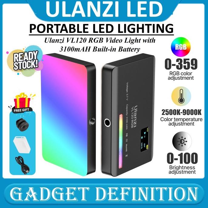 ULANZI VL120 RGB 20 Light Effect Lampu Studio LED Vlog Video VL-120