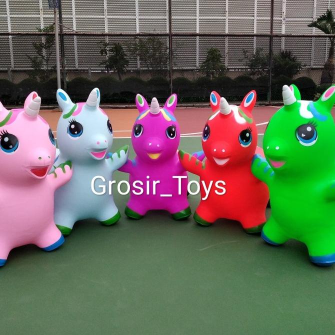 Animal jumping music karet TEBAL Kuda Terbang / (SNI) Mainan Kuda Kuda