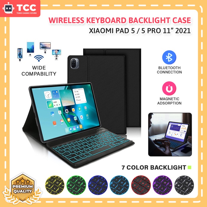 Xiaomi Pad 5 2021 11 inch MiPad Keyboard Backlit Case Sarung Casing