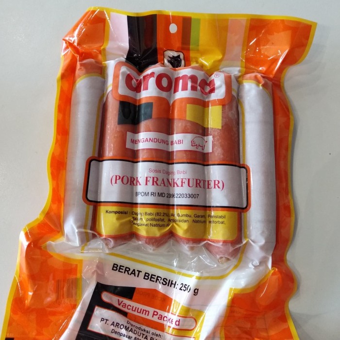

Aroma Pork Frankfurter / Sosis Babi Frankfurter 250 Gr 26_09_2023