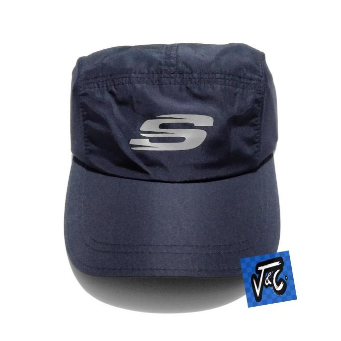 Topi Skecher Skechers Sport Running Cap Caps Navy Black Murah