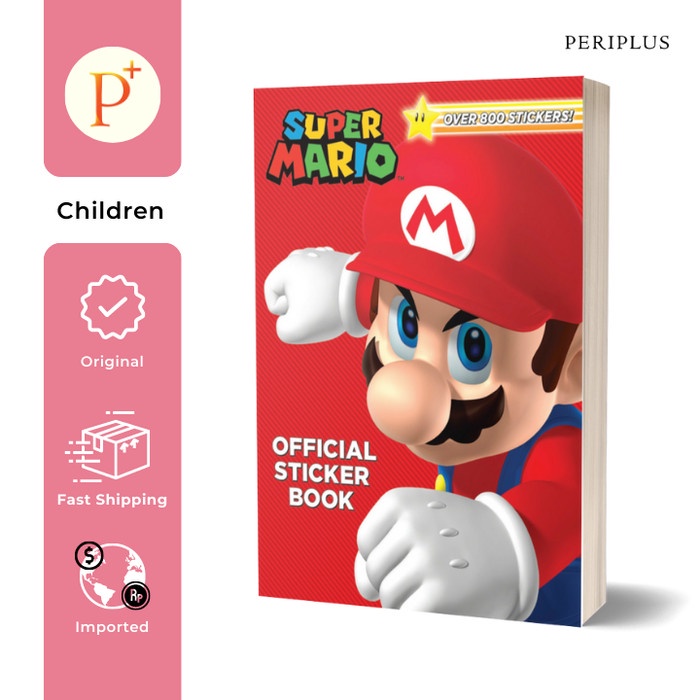FLASH SALE SUPER MARIO OFFICIAL STICKER BOOK (NINTENDO) - 9781524770068 TERBARU