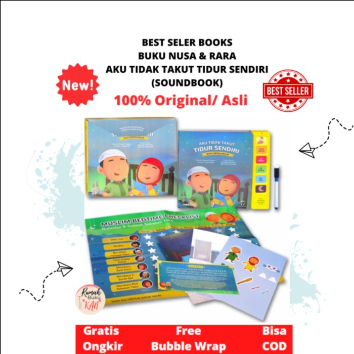HOT SALE BUKU NUSA & RARA AKU TIDAK TAKUT TIDUR SENDIRI ORIGINAL BOOK TERLARIS