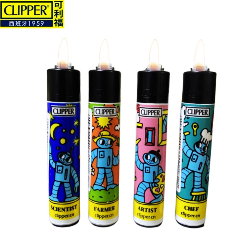 ❤Clipper Lighter Butane Gas Open Flame Torch Lighter Interesting Ignition Gadgets Men'S Lighter Smok