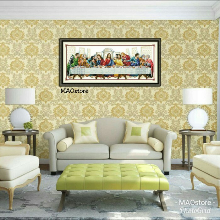 FLASH SALE KRISTIK CROSSSTICH PERJAMUAN TERAKHIR LAST SUPPER CRAFT KERAJINAN DIY TERBARU