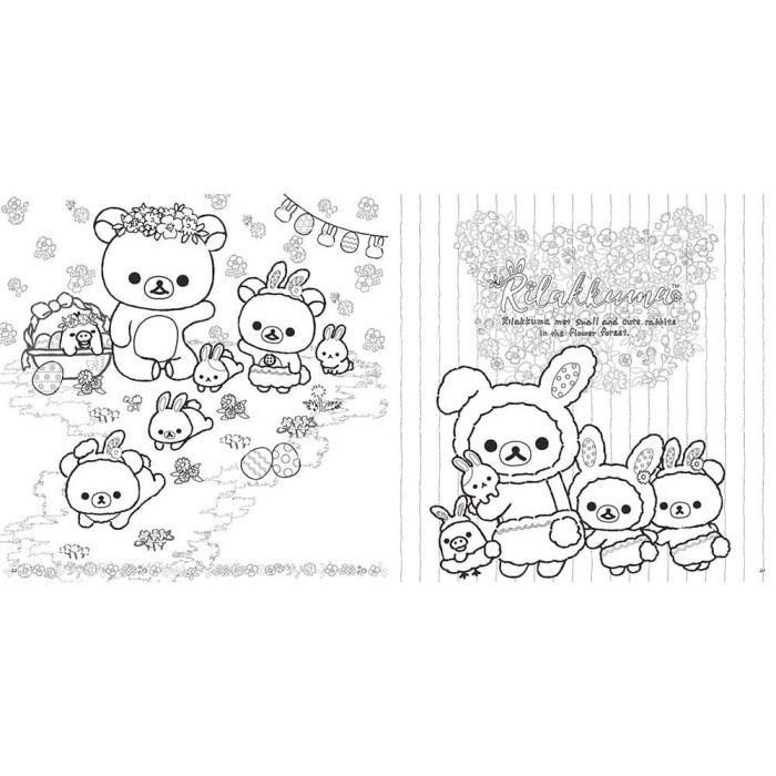PROMO RILAKKUMA 2 JAPANESE COLORING BOOK BUKU MEWARNAI JEPANG TERMURAH