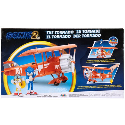 MUST HAVE SONIC 2 MOVIE FIGURE JAKKS PACIFIC TORNADO BIPLANE SONIC & TAILS TERLARIS