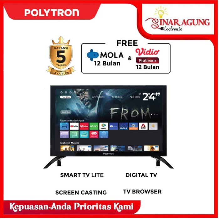 Polytron Smart Tv Digital 24 Icnh Pld 24Cv1869 / 24Cv 1869